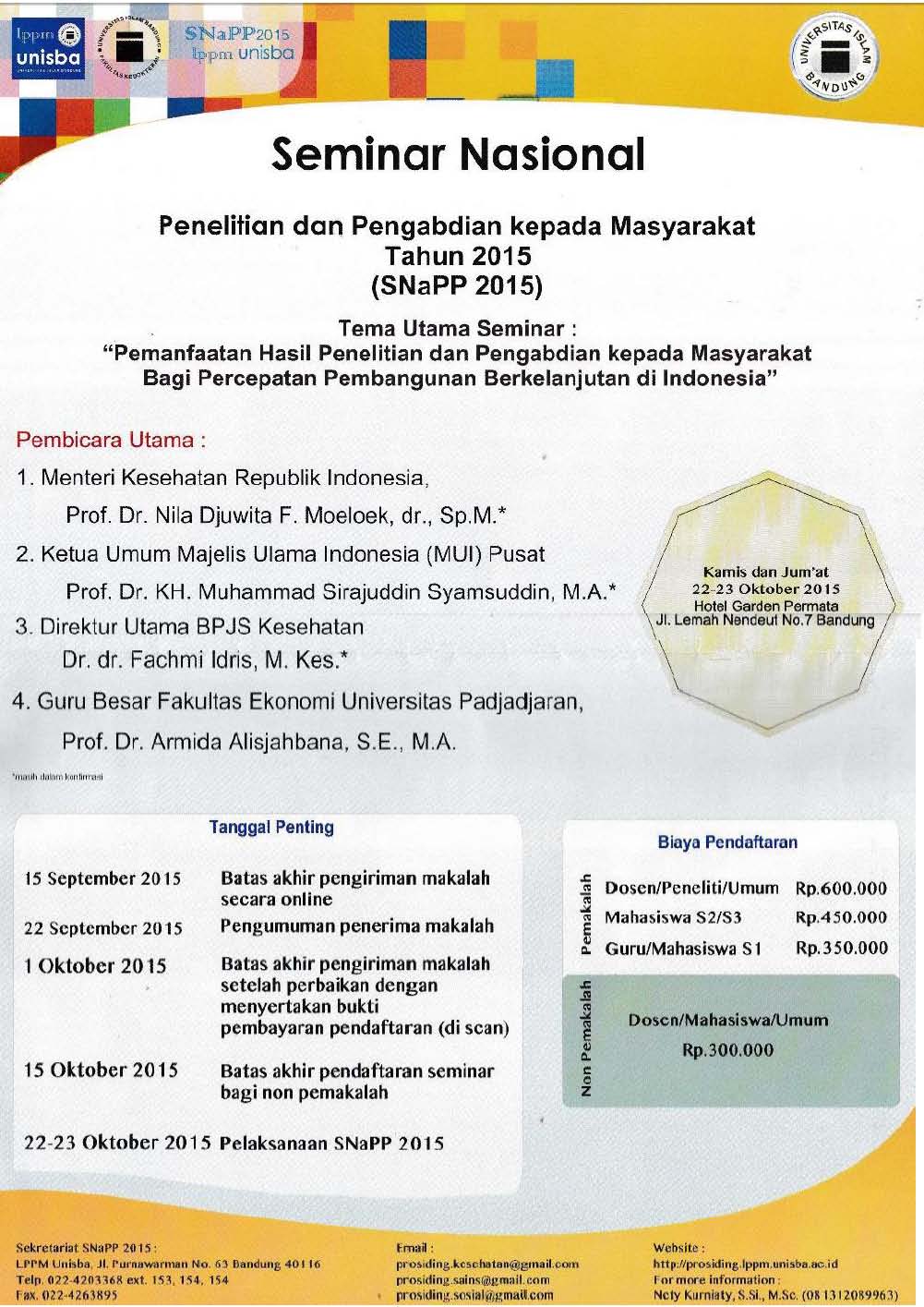 Informasi Seminar Nasional Penelitian Dan Pengabdian Kepada Masyarakat ...